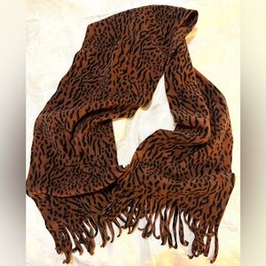 Leopard Print Winter Scarf